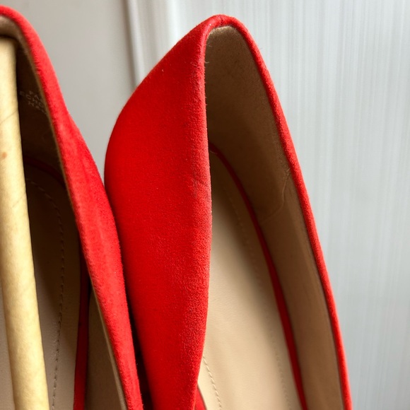 🧡 H&M Orange Faux Suede Block Heels Size 39 (8.5) - Picture 8 of 8